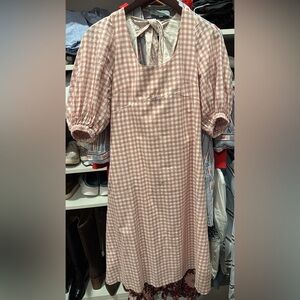 Gingham Puff Sleeve Dress